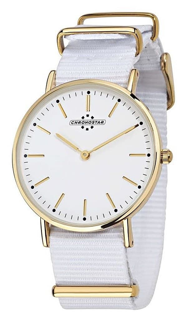 Orologio Donna Chronostar Preppy con quadrante bianco e cinturino in tessuto R3751252503