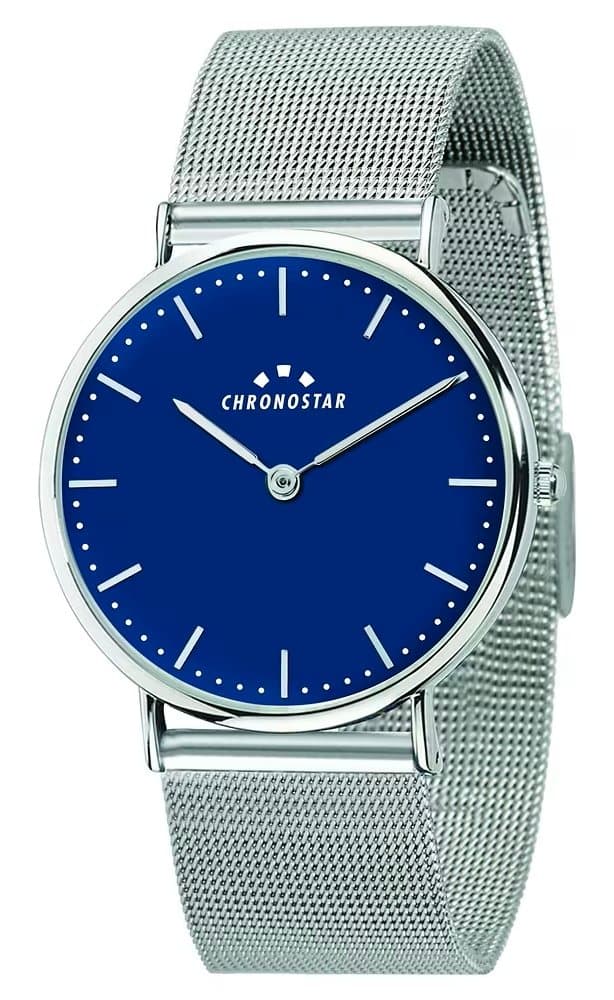 Orologio Donna Chronostar Preppy con quadrante blu e maglia milanese verde acqua R3753252001