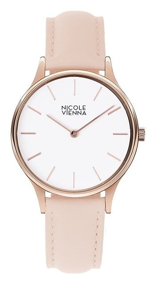 Orologio Donna Nicole Vienna Endless in oro rosa con quadrante bianco e cinturino rosa NV00100033