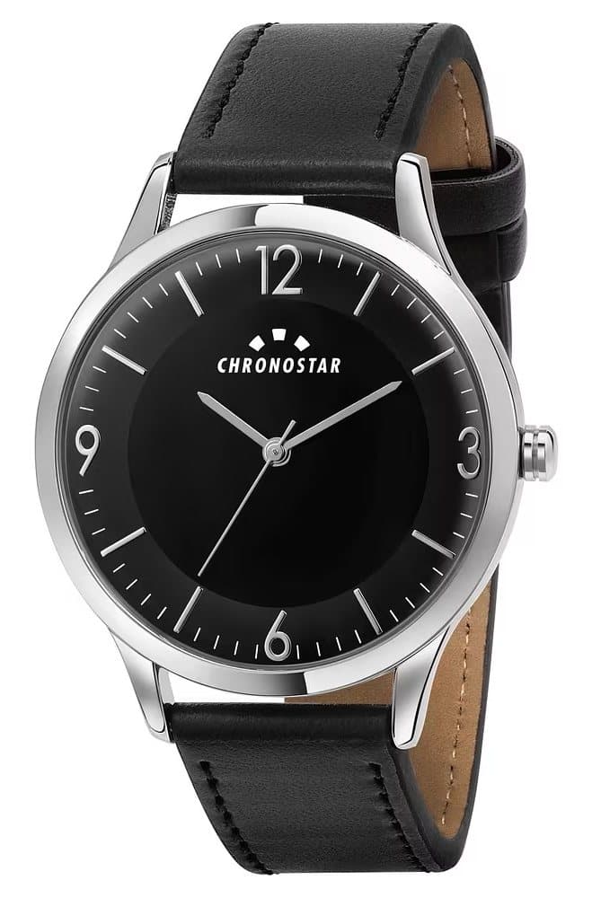 Orologio Uomo Chronostar Retro con quadrante nero e cinturino in pelle R3751305003