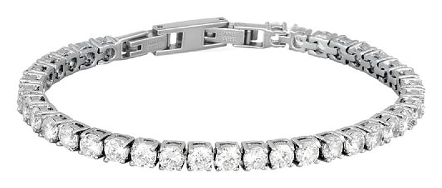 Bracciale Donna Ego tennis in acciaio inox con zirconi
