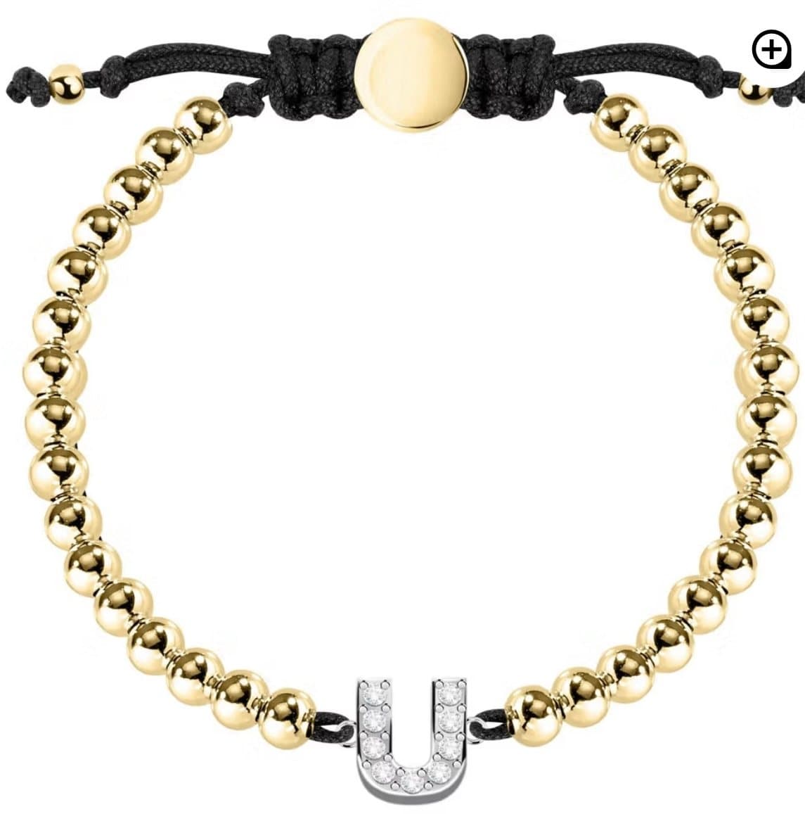 Bracciale Donna La Petite Story dorato di sfere con ferro di cavallo