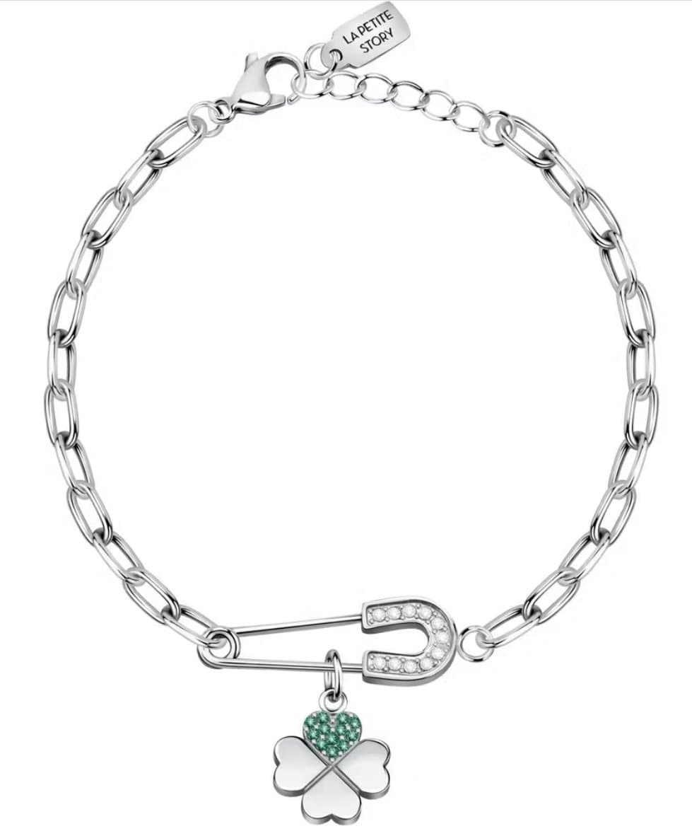 Bracciale Donna La Petite Story in argento con quadrifoglio