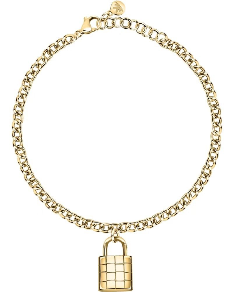 Bracciale Donna Morellato Abbraccio dorato a catena con lucchetto SAUB17