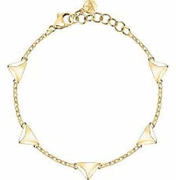 Bracciale Donna Morellato dorato con elementi smaltati bianchi