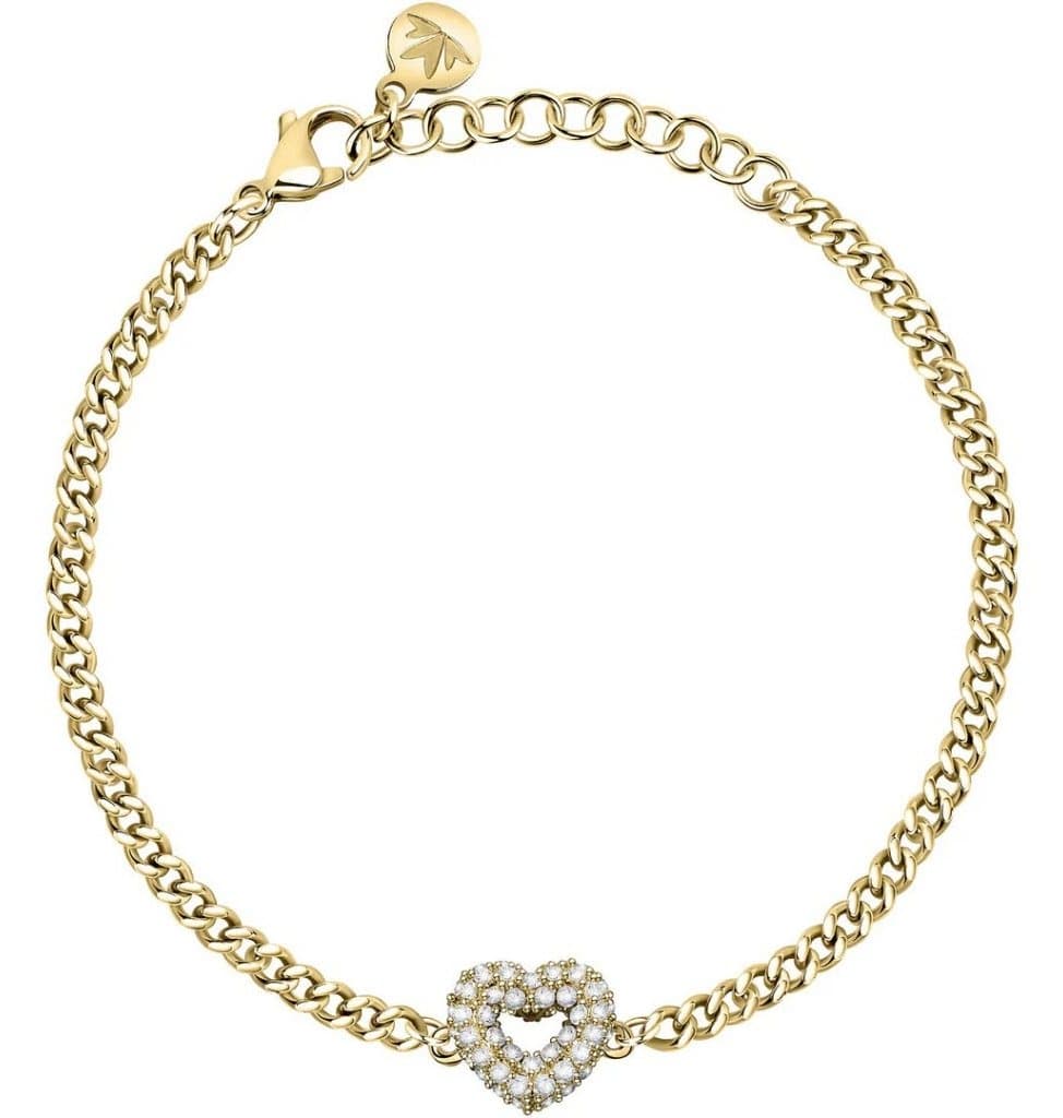 Bracciale Donna Morellato Incontri dorato con cuore in pavé SAUQ17