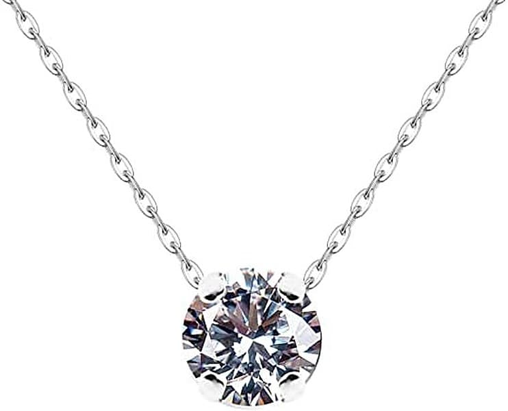 Collana Donna Ego in acciaio inox con zircone solitario