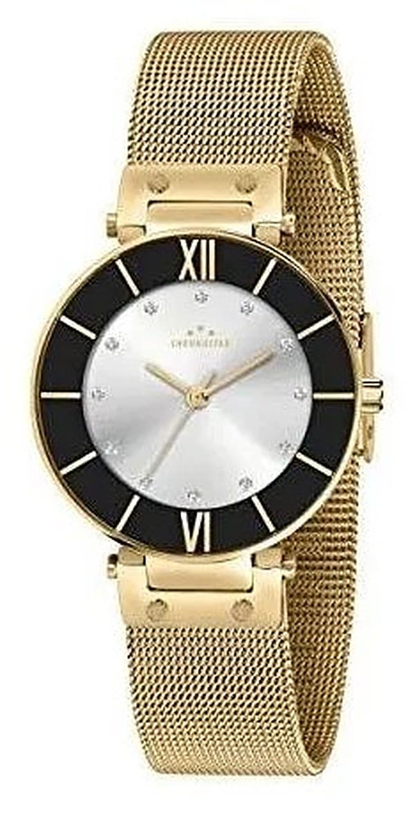 Orologio Donna Chronostar dorato con maglia milanese e quadrante nero
