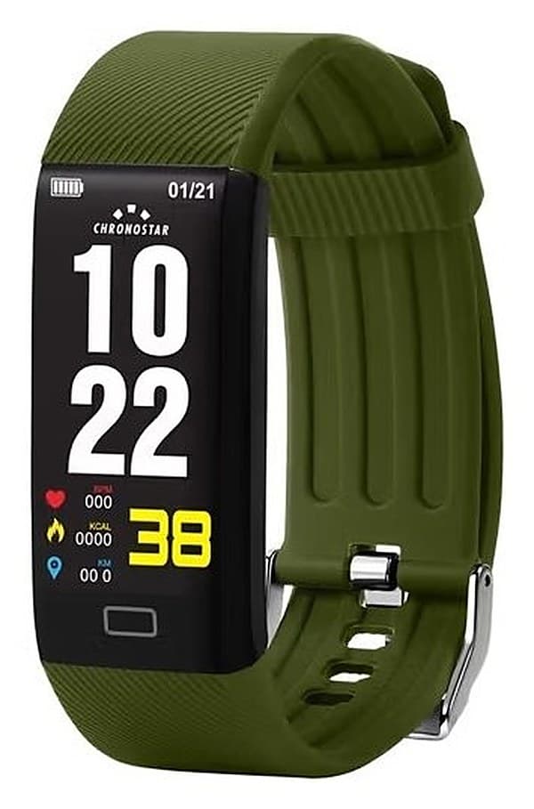 Smartwatch Chronostar con cinturino verde militare
