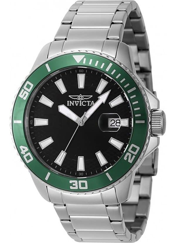 Orologio Uomo Invicta Pro Diver in acciaio con ghiera verde