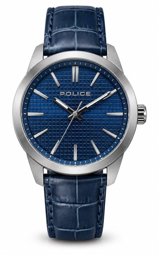 Orologio Uomo Police con quadrante blu e cinturino in pelle blu
